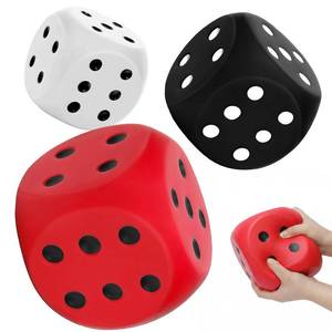 lot 6247 image: Jumbo Foam Dice Set, Large Soft Stress Relief Toy Big Dice for Kids, 3 Assorted Sizes 6 Sided Giant Dice for Classroom Math, Family Board Games, Holiday Stocking Stuffers (2.36in, 3.94in, 5.91in)