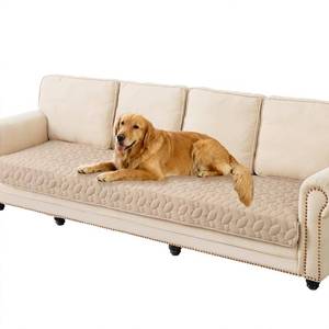 lot 6257 image: Ameritex Waterproof Pet Bed Cover Anti-Slip Dog Bed Blanket for Sofa and Furniture Waterproof New Pattern Design (Sand, 30x80 Inch (Pack of 1))