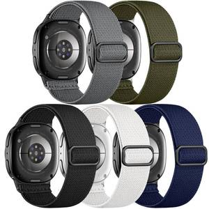 lot 6263 image: Adorve Stretchy Bands Compatible with Samsung Galaxy Watch 8 Bands 40mm 44mmGalaxy Watch 8 Classic Band 46mm, Soft Elastic Nylon Fabric No Gap One Click Sport Replacement Strap for Men Women