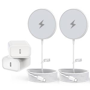 lot 6274 image: Magnetic Charger for iPhone 17,Mag-Safe Fast Wireless Charging 2Pack 15W 6Foot Magnetic Apple Charger Pad with 2Pack USB C PD Fast Charging Block for iPhone 1717 Pro16 ProMaxPlus15,AirPods 3Pro 2