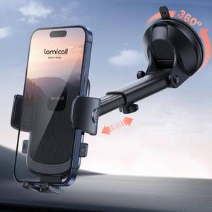 lot 6289 image: Lamicall Car Phone Holder - Strongest Military-Grade Suction Cup 360° Rotation Phone Holders for Your Car Quick Release Adjustable Phone Mount for Car Dashboard for iPhone 17 16 Pro Max Galaxy Truck