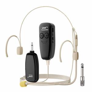 lot 6315 image: Wireless Headset Microphone, UHF Skin Tone Head Mic Speaker System, Beige Professional Voice Amplifier Microphones, with 164ft Range, Ideal for Teachers Tour Guides Fitness Coaches Conferences
