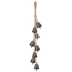 lot 6317 image: Witch Bells for Door Knob for Protection Bronze Bells, Boho Hanger Wind Chimes Protection, Witchcraft Supplies Door Bell, Boho Doors Bell Vintage Witch Decor for Home Protections
