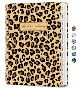 lot 6324 image: Planner 2026�2027, Weekly and Monthly Academic Organizer for School Year, Jul 2026�Jun 2027, Hardcover Planner with Tabs, Back to School Essential, 8.5in x 11in, Leopard
