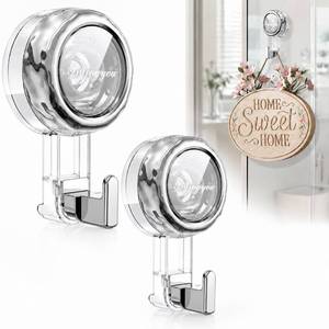 lot 6361 image: Nicespce Heavy Duty Suction Cup Hooks, Strong Suction Hanger for Wreath, Shower, Window and Glass Door. Waterproof Outdoor Hooks for Bathroom Wall Hanging - Removable, No Drilling