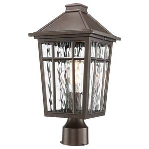 lot 9695 image: Darkaway Large Outdoor Post Lights Lamp Post Light Fixture, 17inch Waterproof Aluminum Housing with Water Ripple Glass, Fence Post Deck Lighting for Garden Patio Pathway