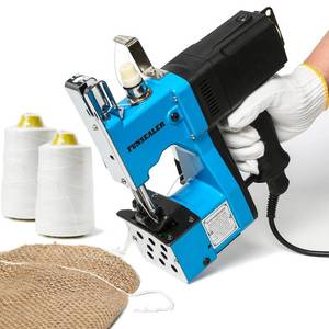 lot 9743 image: FunSealer Portable Bag Sewing machine, Heavy Duty Bag Closing Machine For Burlap Bags Sand Bags Come With Thread