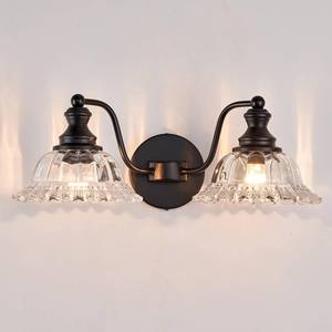 lot 9755 image: XIEDUN Farmhouse Bathroom Light Fixtures Black Vanity Lights for Bathroom 2 Light Vanity Light Fixtures