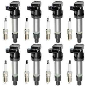 lot 9758 image: Set of 8 UF564 Ignition Coils Pack With 8 PCS Iridium Spark Plugs Compatible with 2006-2011 Buick Lucerne Pontiac Bonneville Cadillac DeVille DTS Seville SRX XLR 4.6L 4.4L Replace# 12594176, 12597745