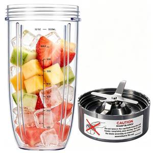 lot 9764 image: Upgrade Blender Cup and Blade Fit for Nutribullet 600w900w, Replacement Parts 32oz Cup and Extractor Blade, Blender Accessories (2 Pcs)