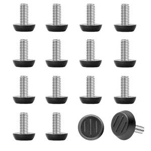 lot 10096 image: 14-20��UNC Thread Adjustable Furniture Levelers Table Feet Screw in Threaded, Screw on Chair Foot Glides Leveling for Tables, Chairs, Furniture Legs-16 Pcs (14-20UNC-16PCS)