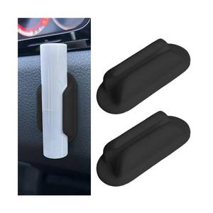 lot 10111 image: Osilly Car Lip Balm Holder, 2PCS Upright Silicone Vehicle Chapstick Mount, Automotive Interior Lipsticks Organizer Case Decor Accessories for Women and Girls, Universal for SUV, Sedan, Truck (Black)