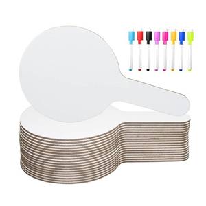 lot 10113 image: ZPOYOT 33Pcs Dry Erase Answer Paddles with Markers Thickened Handheld Double Sided Paddles Mini White Boards Small Dry Erase Signs Auction Paddles for Students Classroom Bidding Voting Games