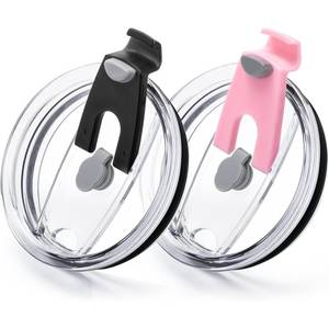 lot 10130 image: 3040 oz Tumbler Replacement Lids, Cup lids,2pack Spill Proof Straw Lids for Ozark Trail and More, for Travel Tumblers,Stainless Steel Tumblers,40 oz Tumbler lid (BlackPink)