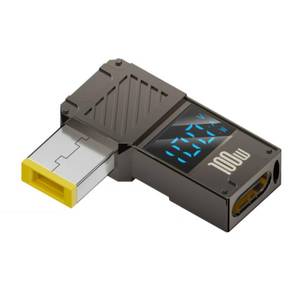 lot 10154 image: USB C to Slim Tip Laptop Charging Converter, Type C to Square Converter Visible Charging Adapter for ThinkPad X1 T470s T470 T460s T450 T450s for Yoga Ideapad Legion