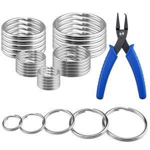 lot 10156 image: MARRTEUM 50 Pcs 5 Sizes (15, 20, 25, 30, 35mm) Key Rings with Ergonomic Opener, Made of 304 Stainless Steel, Round Flat Split Design, Ideal for Arts and Craft, Pet Collar and DIY Projects