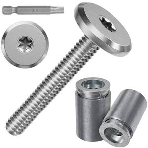 lot 10164 image: FMhotu 200pcs Hurricane Sidewalk Bolt and Anchor Kit, 304 Stainless Steel Truss Head Shutter Screws Hurricane Shutter Hardware with Masonry Anchors for Hurricane Shutters Panel 14in X 1-12in(100pack)
