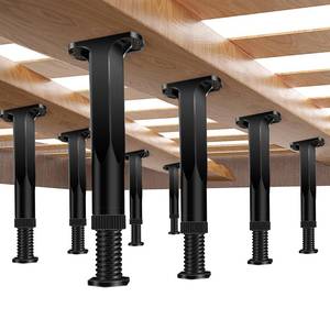 lot 11011 image: 8 PCS Adjustable Height Bed Frame Support Legs - 7.8-14.6inch Bed Slats Support Leg with Screws, Furniture Legs for Bed FrameBed Center SlatCabinetDresserTableSofaChair, Bed Replacement Legs