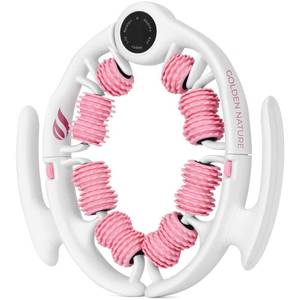lot 11017 image: Golden Nature Cellulite Massage Roller - Anticellulite Massager for Thighs, Neck and Body - Fascia Massage Tool with Detachable Rollers - Handheld Lymphatic Drainage Tool for Deep Tissue Exercise (Used)