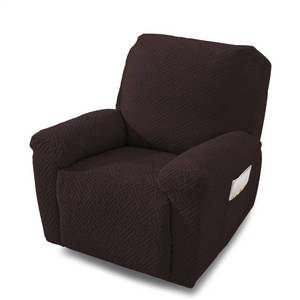 lot 11038 image: NORTHERN BROTHERS Recliner Covers, Stretch Recliner Chair Covers 4 Pieces 1 Seater Furniture Protector Soft Recliner Slipcover Covers for Recliners for Kids, Pet, Dark Brown