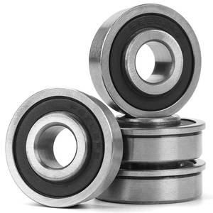 lot 12379 image: GICOOL 12in Deep Groove Ball Bearing, 13x35x13mm Bore Sealed Flanged Steel Bearings Replacement for Wheelbarrow, Lawn Mower, Hand Truck, Garden Cart Tire and Wheels, 4 Pack