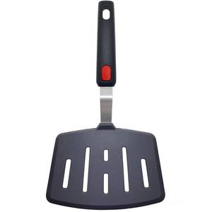 lot 12383 image: Silicone Spatula Turner, Heat Resistant Pancake Spatulas for Nonstick Cookware Pan, Wide Slotted Cooking Spatula for Frying Omelette, Egg, Fish and Kitchen Use, Thin Flexible Dishwasher Safe, Black