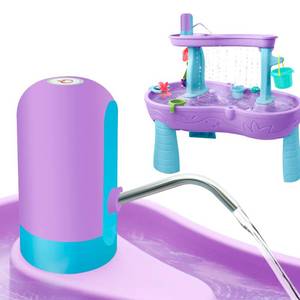 lot 12410 image: Intoypad Water Table Pump, Battery Powered Water Pump for Kids 3 Hours Non-Stop Fun Summer Outdoor Water Play Table Accessories for Step2 Water Table Toys for Kids Toddlers Purple