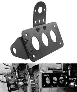 lot 12413 image: SCUARI Motorcycle License Plate Bracket,Car Accessories Motorcycle License Plate Holder,Motorcycle Side Mount License Plate Bracket,Horizontal Vertical License Plate Mount,Fits Most Motorcycle Bikes (Used)
