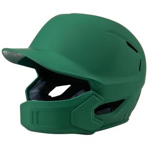 lot 13696 image: Champro HXE Matte Baseball Batting Helmet with Jaw Guard, Large, Forest Green