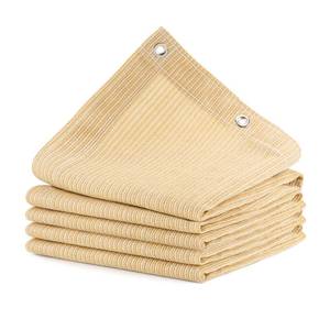 lot 13699 image: ABOSUN 90percent Outdoor Sun Shade Cloth, 6� x 12�, Pergola, Deck, and Backyard Patio Sunshade with UV Protection, Heat Resistant HDPE Material, Reinforced Grommets (6x12 FT,Wheat)