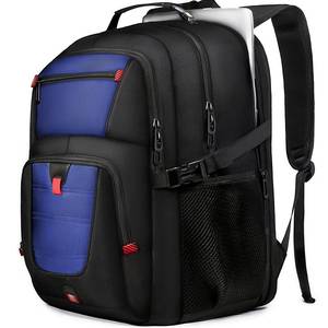 lot 13729 image: JARWAM 18.4-19in Extra Large Laptop Backpack with LifetimeWarranty, Gaming Laptop Travel Bag, TSA Friendly Travel Rucksack for Men Women, Big TSA Airline Approved Work Computer Bag, Blue