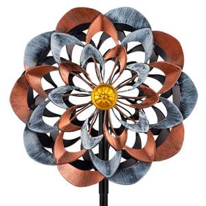 lot 13734 image: VEWOGARDEN 360° Outdoor Metal Wind Spinners Kinetic Wind Sculptures and Spinners for Yard Garden Lawn Patio Decorations, Gray and Bronze