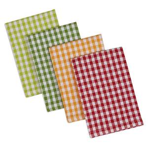 lot 14283 image: DII Heavy Duty Kitchen Towels Collection Long Lasting Quality, Cotton Dish Cloth Set, 13x13in, Pea Patch Gingham Check, 4 Piece