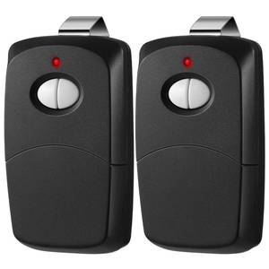 lot 14301 image: Kingdder 2 Pcs Two Button Gate Remote Control Compatible with Linear Multicode 10 Dip Switch Garage Door Remote Opener 3089 3060 3070 3083 300mhz, Control 2 Different Doors Simultaneously (Black)