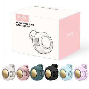 lot 14330 image: Ahuccf Portable Clip-On Fan, Mini USB Rechargeable 360° Rotatable Fan, 3-Speed Silent Mini Bladeless Fans (Blind Color(Random Delivery Color))