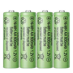 lot 14344 image: CICMOD Rechargeable AA Batteries 1.2V Ni-MH 600mAh Double A Battery for Outdoor Garden Solar Lights 4 Pack