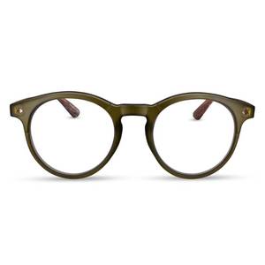 lot 14345 image: 2SeeLife Large Round TR-90 Reading Glasses for Men and Women � Medium-Large Fit, Durable, Spring Hinges, Blue Light Readers, Green, 0.50