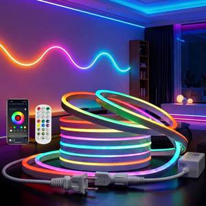 lot 19409 image: VOEWT LED Neon Rope Lights,ICRGB 65.6FT LED Strip Lights Control with AppRemote,Multiple Modes,DIY Design,Outdoor IP65 Waterproof,24V Flexible Rope Lights for Bedroom,Gaming,Party Decoration