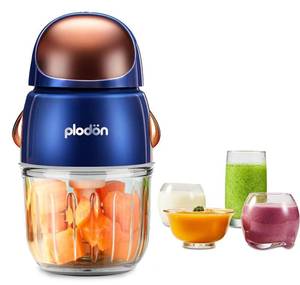 lot 19456 image: Plodon Baby Food Maker Mini Cute and Small Food Processor Puree Blender Grinder Chopper 300ml Cup Glass Bowl with 8 Blade Electric (Spaceman-Blue)