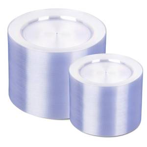lot 19467 image: FLOWERCAT 200PCS Clear Plastic Plates Disposable Plates for Party - Clear Bulk Plastic Plates - 100 10in Dinner Plates and 100 7in Salad Plates for Weddings, New Year,Christmas Parties and Events