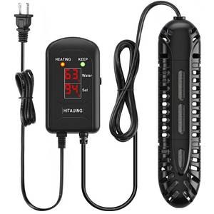 lot 19470 image: HiTauing Aquarium Heater, 100W Fish Tank Heater with LED Digital Display and 5 Safety Protection, Submersible Aquarium Heater with 2 Suction Cup and 5.9Ft Cord for 10-20 Gallon Fish Tank.