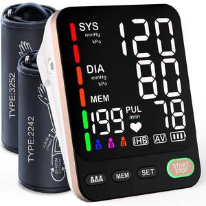 lot 19474 image: Blood Pressure Monitor, Extra Large 2 Cuffs Accurate Upper Arm Blood Pressure Machine for Home Use, 9-17ftftand13-21ftftAdjustable Blood Pressure Cuff, 6 inch Backlit Large Screen 3 User Mode