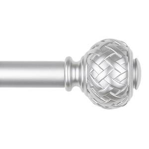lot 19479 image: TONIAL Silver Curtain Rod 32 to 58 Inches, 78 Adjustable Curtain Rods for Windows 20 to 54 Inches, Splicing Drapery Rods Decorative with Netted Texture Finials