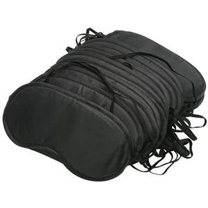lot 20209 image: 30 Pcs Eye Mask Sleep Blindfold with Nose Pad and Elastic Strap for Travel Sleep, Game Sleeping, Black