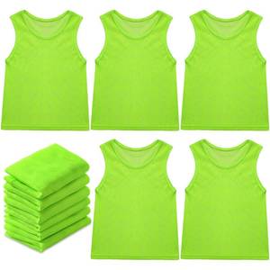 lot 20216 image: Sintege 12 Pcs Soccer Pinnies Pennies Jersey Scrimmage Vest Sports Practice Jersey Mesh Basketball Vest for Youth Adult Kids(Medium,Green)