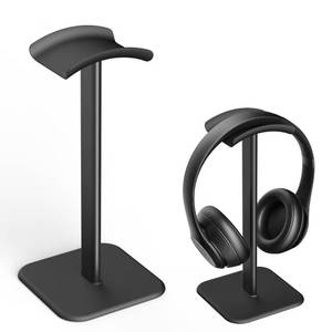 lot 20255 image: Ahonnpely Headphone Stand for Desk - Headset Stand with Aluminum Hanger and Plastic Headrest, Headphone Holder for AirPods Max, Sony, Bose, Beats and More (Black)