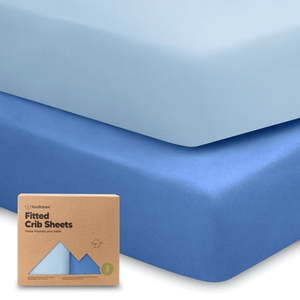 lot 20276 image: 2pk Jersey Fitted Crib Sheets, Soft and Breathable Baby Crib Sheet, Standard Nursery Crib Sheet Cover