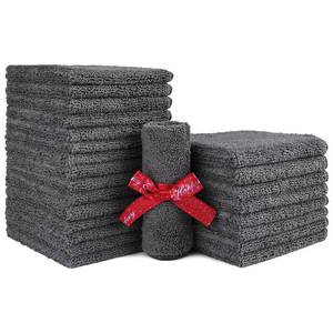 lot 20296 image: HOMEXCEL Microfiber Washcloths 24 Pack, Highly Absorbent and Soft Face Towel, Multi-Purpose Grey Wash Cloths for Bathroom, Hotel, Spa, Gym, and Kitchen, 12x12 Inch