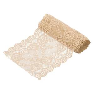 lot 20302 image: MECCANIXITY 6 Inch Wide 3 Yard Elastic Lace Ribbon, Stretch Floral Pattern Lace Trim Embroidered Fabric for Sewing Making and DIY Crafts Gift Wrapping Bouquets Wedding Decor(Light Khaki)