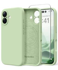 lot 20333 image: SuydanBox Magnetic for iPhone 17 Case, Compatible with MagSafe, Full Camera ProtectionScreen Protector Silicone Shockproof Protective Phone Case for iPhone 17 6.3in, Matcha